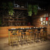 Nordic Luxury Wooden Iron High Bar Table Cafe Bar Wall Bar Table Black Gold Chairs Nordic Luxury Wooden Iron High Bar Table Cafe Bar Wall Bar Table Black Gold Chairs