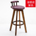 Retro Swivel Barstool Modern Minimalistic Solid Wood Backrest American Tall Stool Creative Cafe Bar Chair Retro Swivel Barstool Modern Minimalistic Solid Wood Backrest American Tall Stool Creative Cafe Bar Chair