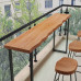 Wooden Balcony Bar Table Wall Narrow Iron Long Table Home Bar Milk Tea Shop High Stool Table Chair Set Wooden Balcony Bar Table Wall Narrow Iron Long Table Home Bar Milk Tea Shop High Stool Table Chair Set
