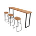 Wooden Balcony Bar Table Wall Narrow Iron Long Table Home Bar Milk Tea Shop High Stool Table Chair Set Wooden Balcony Bar Table Wall Narrow Iron Long Table Home Bar Milk Tea Shop High Stool Table Chair Set