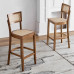 Wooden Barstool Scandinavian Braid High Stool Barstool Home Restaurant Bar Cafe Counter Height Chair Wooden Barstool Scandinavian Braid High Stool Barstool Home Restaurant Bar Cafe Counter Height Chair