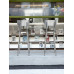 Industrial Style Outdoor Bar Stool Metal Stainless Steel High Footstool With Backrest Bar Chair Stool Industrial Style Outdoor Bar Stool Metal Stainless Steel High Footstool With Backrest Bar Chair Stool