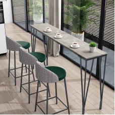 Light Luxury Marble Living Room Partition Wall Long Balcony Home High Foot Table Chair Set Light Luxury Marble Living Room Partition Wall Long Balcony Home High Foot Table Chair Set
