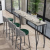 Light Luxury Marble Living Room Partition Wall Long Balcony Home High Foot Table Chair Set