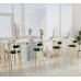 Light Luxury Marble Bar Table Chairs Balcony Home Partition Hair Salon Milk Tea Long Table Modern Minimalist Commercial Light Luxury Marble Bar Table Chairs Balcony Home Partition Hair Salon Milk Tea Long Table Modern Minimalist Commercial