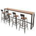 Outdoor Wooden Anticorrosion Bar Table Chair Set Outdoor Wooden Anticorrosion Bar Table Chair Set