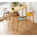 Scandinavian Solid Wood Counter Table Chair Set