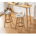 Scandinavian Solid Wood Counter Table Chair Set