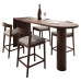 Wooden Bar Table for Home Living Room Partition American High Leg Wall Table Balcony Narrow Table Nordic Bar Table Chair Window