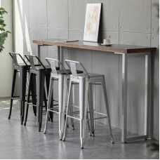 Iron Metal Bar Stool Wooden Bar Chair Iron Metal Bar Stool Wooden Bar Chair