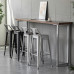 Iron Metal Bar Stool Wooden Bar Chair