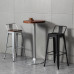 Iron Metal Bar Stool Wooden Bar Chair