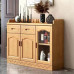 Wooden Sideboard Cupboard Wine Cabinet Tea Cupboard Multifunctional Kitchen Tea Chest Home Preparing Cupboard Bowl Cupboard Cabinet