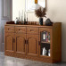 Wooden Sideboard Cupboard Wine Cabinet Tea Cupboard Multifunctional Kitchen Tea Chest Home Preparing Cupboard Bowl Cupboard Cabinet