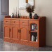 Wooden Sideboard Cupboard Wine Cabinet Tea Cupboard Multifunctional Kitchen Tea Chest Home Preparing Cupboard Bowl Cupboard Cabinet