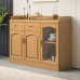 Wooden Sideboard Cupboard Wine Cabinet Tea Cupboard Multifunctional Kitchen Tea Chest Home Preparing Cupboard Bowl Cupboard Cabinet