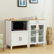Solid Wood Dining Table Cabinets With Door Storage