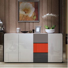 Modern White Paint Dining Cabinet Locker