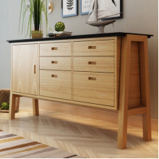 Wood Side Cabinet Side Board Bucket Cabinet