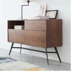 Cabinet Lockers Solid Wood Cabinets Modern Style Simple Walnut