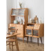 Nordic Real Wood Slab Sideboard Minimalist Wall Storage Shelf Cabinet Slim Japanese Style Tea Cart
