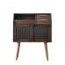 Nordic Real Wood Slab Sideboard Minimalist Wall Storage Shelf Cabinet Slim Japanese Style Tea Cart