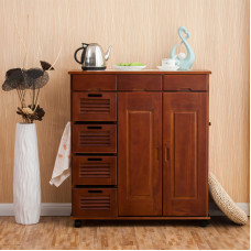 Solid Wood Dining Table Locker Simple Modern Kitchen Floor Removable Cabinet