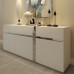 White Paint Glass Locker Restaurant Kitchen Dining Cabinet Wine Cabinet
