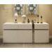 White Paint Glass Locker Restaurant Kitchen Dining Cabinet Wine Cabinet