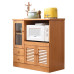 Simple Modern Solid Wood Microwave Oven Cabinet Countertop Cabinet Kitchen Bowl Cupboard