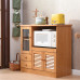 Simple Modern Solid Wood Microwave Oven Cabinet Countertop Cabinet Kitchen Bowl Cupboard