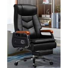 Leather Business Reclining Computer Chair Office Chair Adjustable Comfortable Durable Solid Wood Large Class Chair Leather Business Reclining Computer Chair Office Chair Adjustable Comfortable Durable Solid Wood Large Class Chair