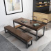 Simple Iron Desk With Solid Wood Computer Desk Negotiating Table Simple Iron Desk With Solid Wood Computer Desk Negotiating Table