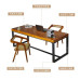 Simple Iron Desk With Solid Wood Computer Desk Negotiating Table Simple Iron Desk With Solid Wood Computer Desk Negotiating Table
