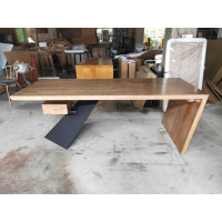 79 inches Nasdac Desk in Dark Oak Loft Office Table 200cm 79 inches Nasdac Desk in Dark Oak Loft Office Table 200cm