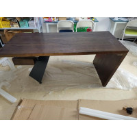 71 inches Nasdack Desk in Dark Walnut Loft Office Table 180cm 71 inches Nasdack Desk in Dark Walnut Loft Office Table 180cm