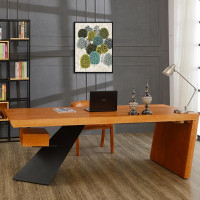 55 inches Nasdack Desk in Teak Loft Office Table 140cm 55 inches Nasdack Desk in Teak Loft Office Table 140cm