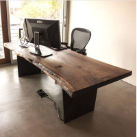Loft Style Modern Office Solid Wood Desk Table