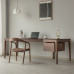 Black Walnut Corner Office Desk Modern Rustic Wood Home Computer Desk Executive Writing Table Black Walnut Corner Office Desk Modern Rustic Wood Home Computer Desk Executive Writing Table