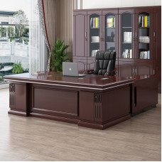 Boss Desk Office Chair Modern Large Computer Desk President Manager Desk with side cabinet Chinese style Boss Desk Office Chair Modern Large Computer Desk President Manager Desk with side cabinet Chinese style