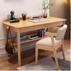 Solid Wood Study Desk Drawers Student Home Writing Desk