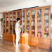 Modern Minimalist Solid Wood Office Bookshelf Combination Cabinet Cherrywood Display Bookcase Customized