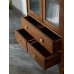 North American Walnut Bookcase with Glass Doors Storage Cabinet North American Walnut Bookcase with Glass Doors Storage Cabinet