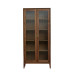 North American Walnut Bookcase with Glass Doors Storage Cabinet North American Walnut Bookcase with Glass Doors Storage Cabinet