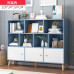 Compact Storage Cabinet Shelves Wood Legs Bookcase