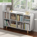 Compact Storage Cabinet Shelves Wood Legs Bookcase