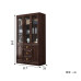 Chinese Style Solid Wood Bookcase Glass Door