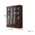 Chinese Style Solid Wood Bookcase Glass Door