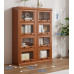 American Solid Wood Bookcase with Glass Door Floor Home Dustproof Shelving Storage Cabinet Living Room Display Cabinet Wall Integrated American Solid Wood Bookcase with Glass Door Floor Home Dustproof Shelving Storage Cabinet Living Room Display Cabinet Wall Integrated