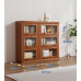 American Solid Wood Bookcase with Glass Door Floor Home Dustproof Shelving Storage Cabinet Living Room Display Cabinet Wall Integrated American Solid Wood Bookcase with Glass Door Floor Home Dustproof Shelving Storage Cabinet Living Room Display Cabinet Wall Integrated
